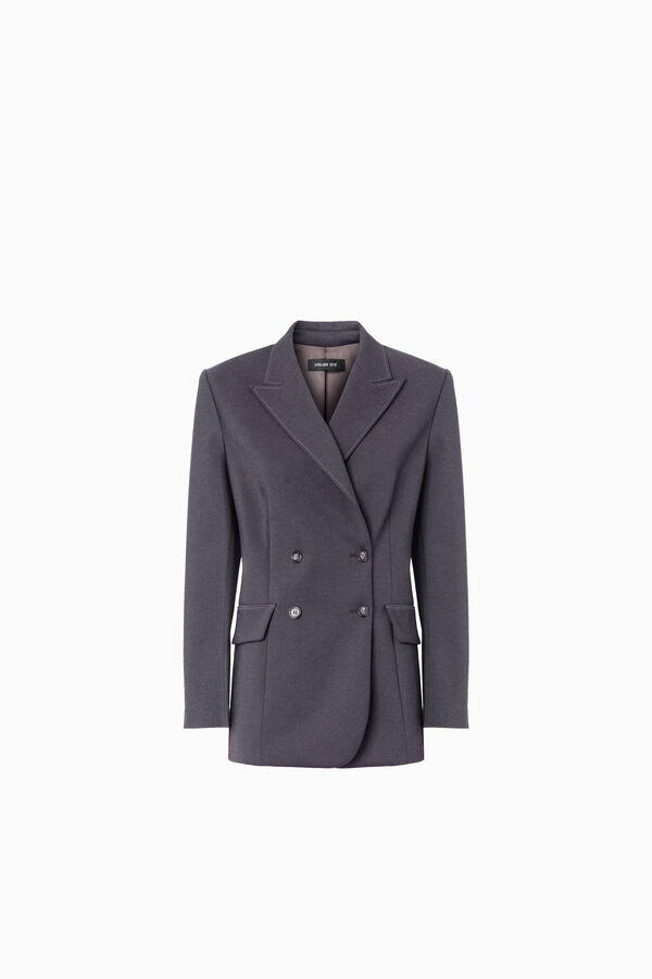 Chaqueta cruzada de twill