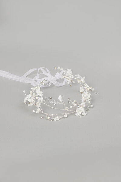 Accessorio con perle e strass