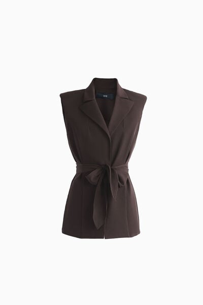 Lange &auml;rmellose Jacke
