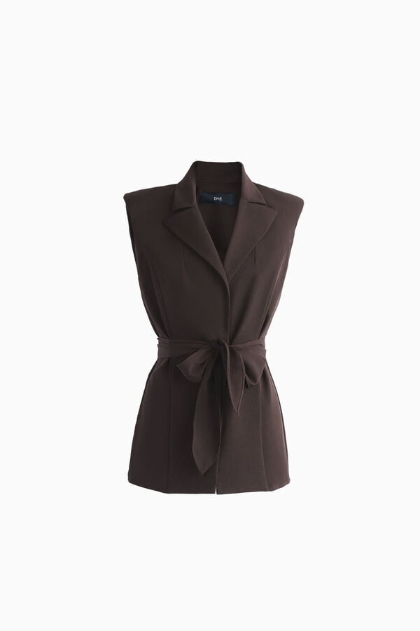 Lange &auml;rmellose Jacke