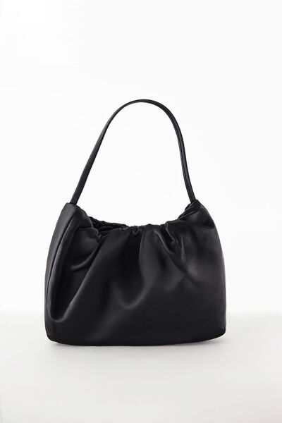 Satin clutch with handles
