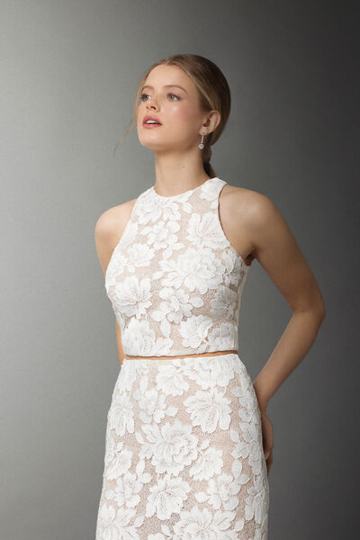 Top in pizzo rebrodé
