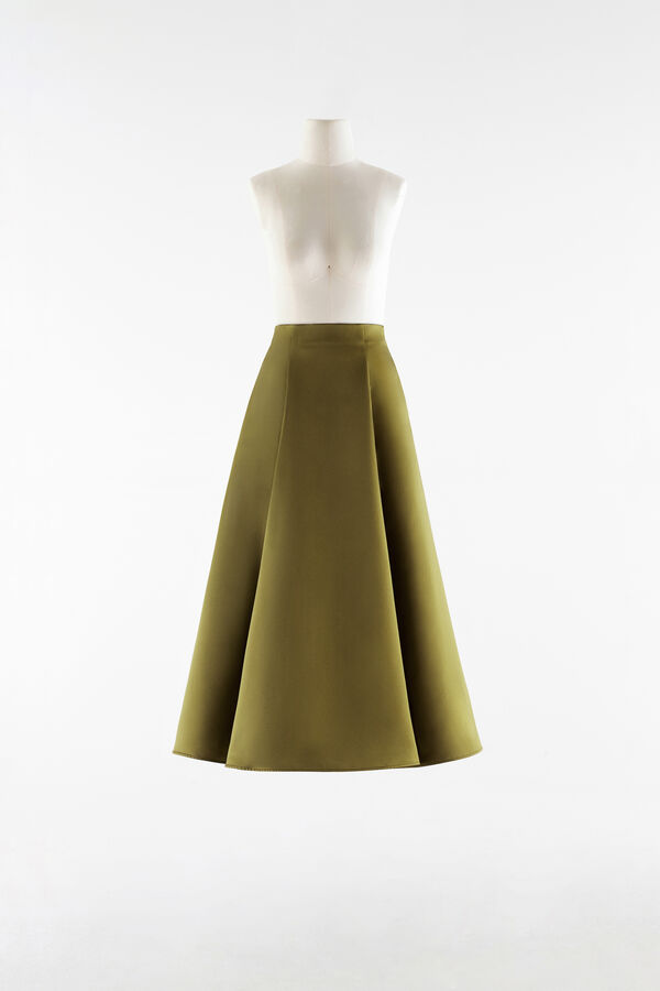 Jupe midi en satin