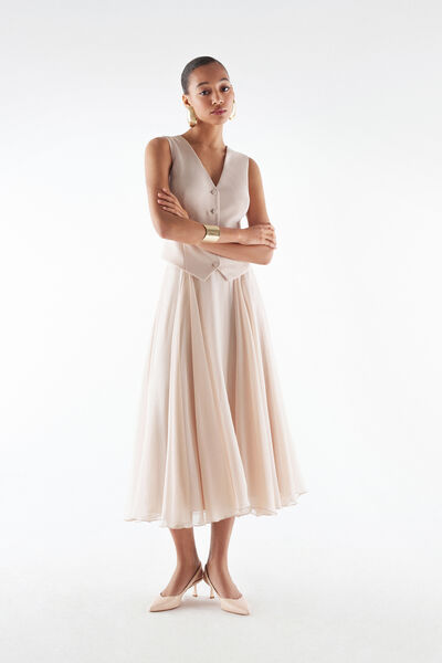 Midi Skirt in Chiffon