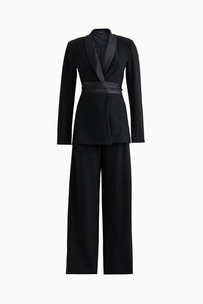 Lam&eacute; Jersey Suit Set