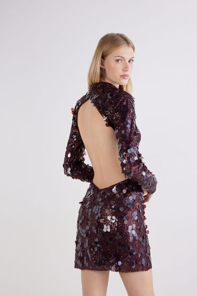 Sequin Cut-Out Minidress