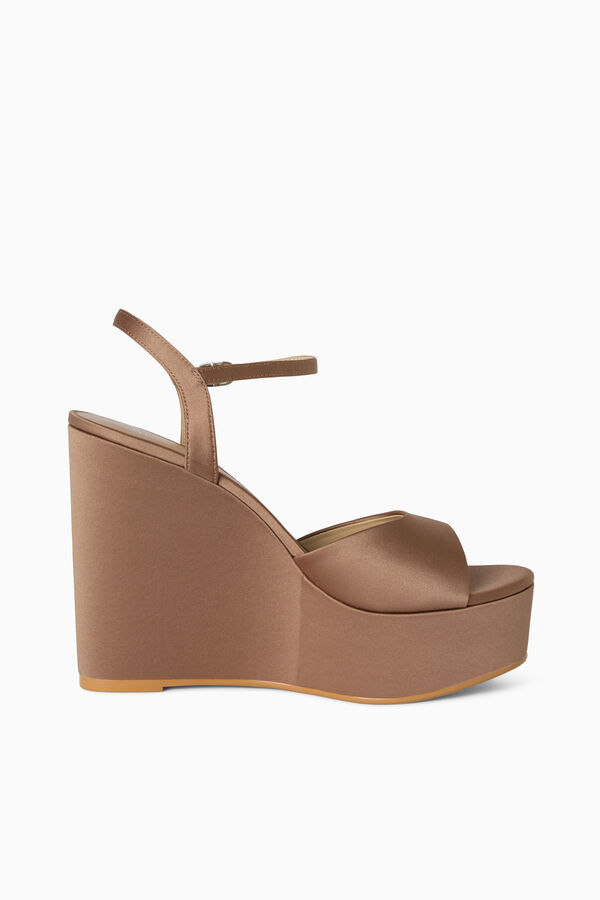 Satin Wedge Sandal
