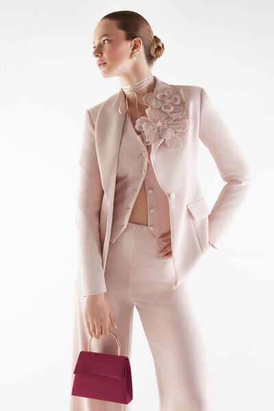 Giacca in crepe satin