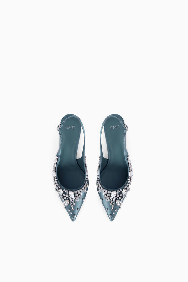 Slingback em couro
