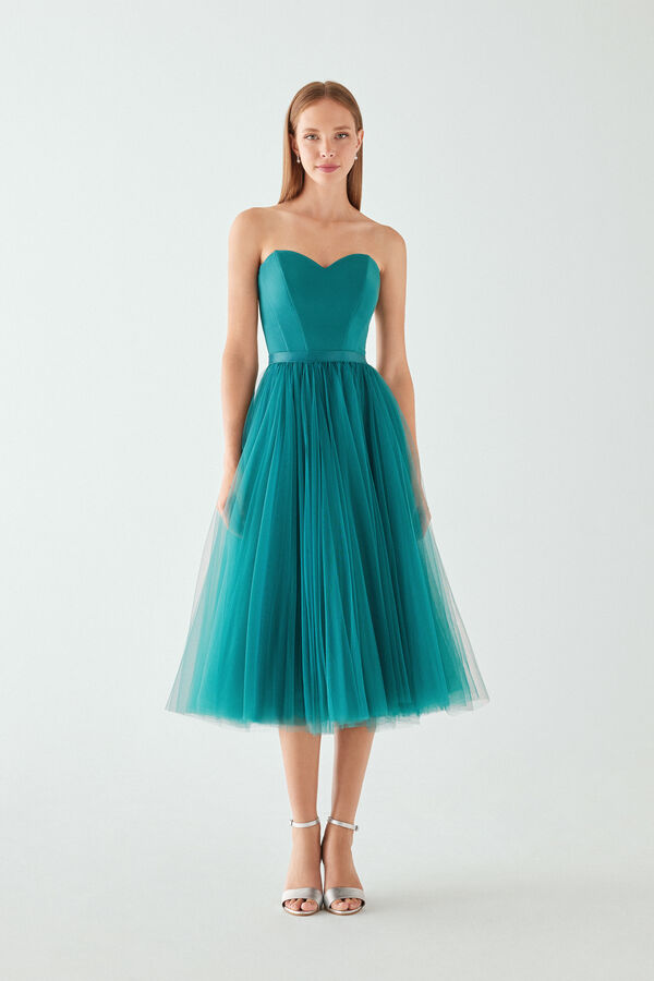 Tulle midi skirt
