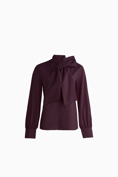 Cotton shirt with bow