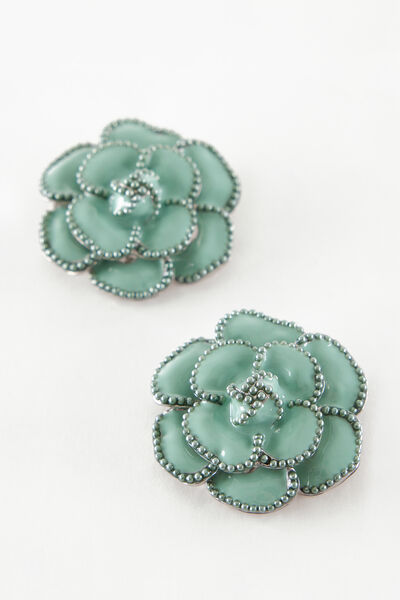 Clip Camelia esmaltada