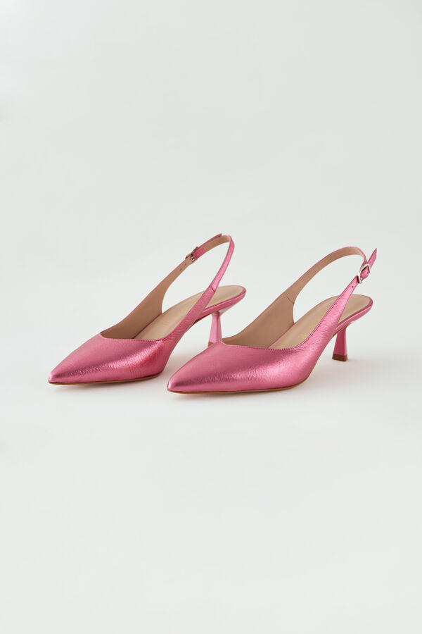 Slingback aus laminiertem Leder