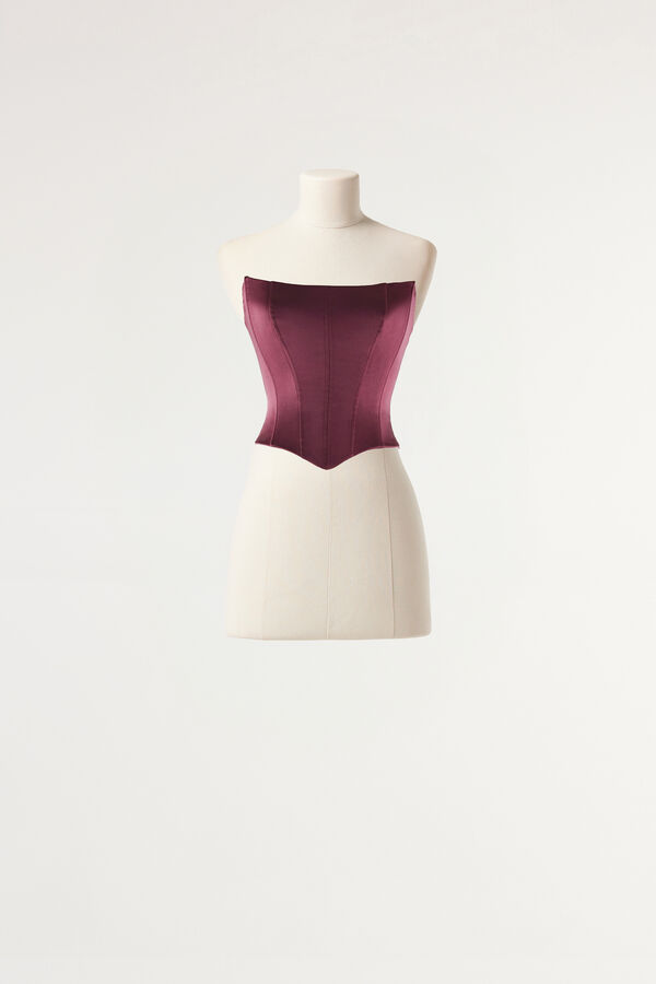 Satin bustier