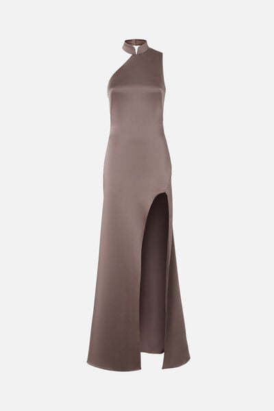 Long satin dress