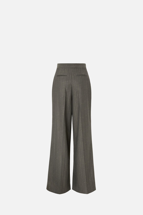 Lurex-Nadelstreifen-Palazzohose