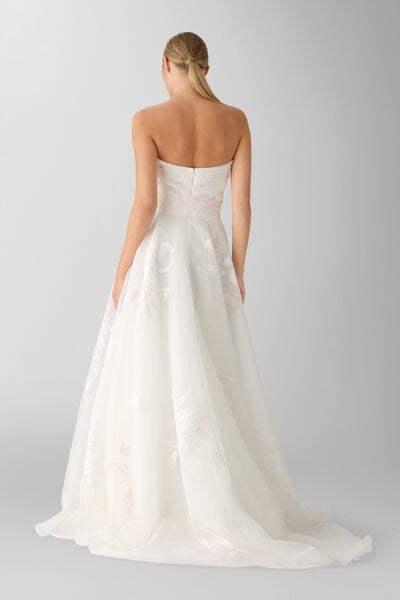 Nice ORGANZA Dipinta TOP Drapp