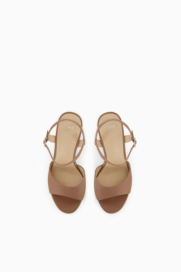 Satin Wedge Sandal