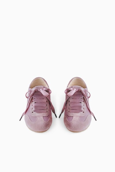 Satin and Suede Sneakers