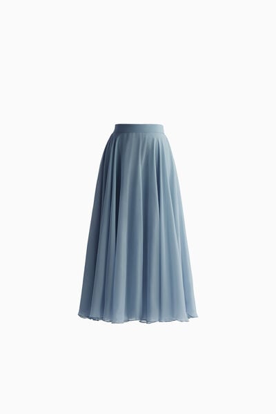 Saia midi de chiffon