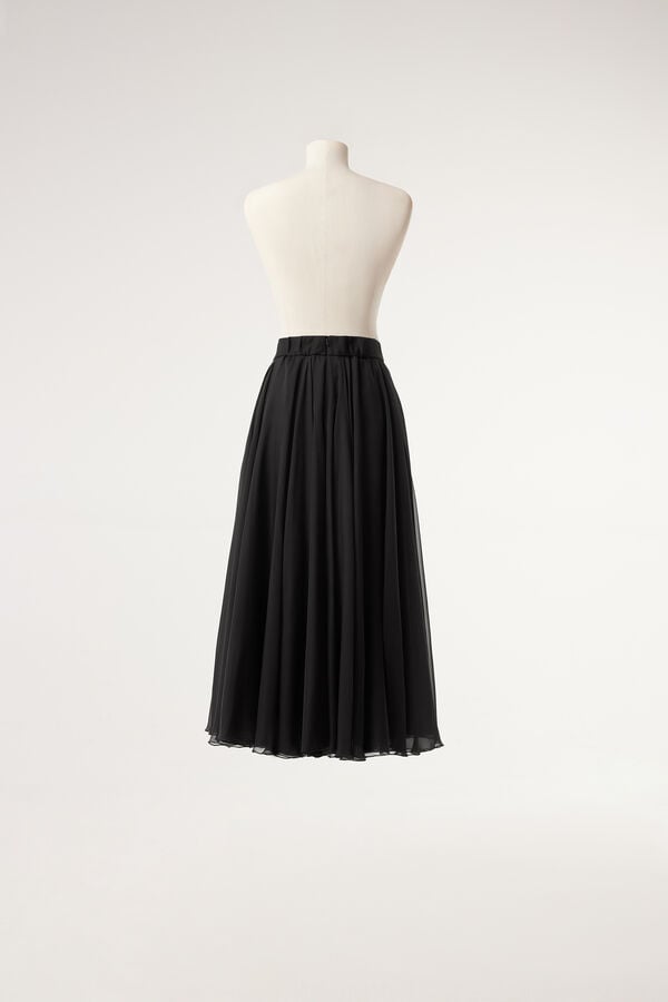 Jupe midi en chiffon