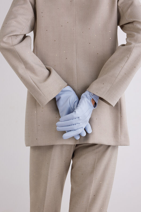 Faux leather gloves