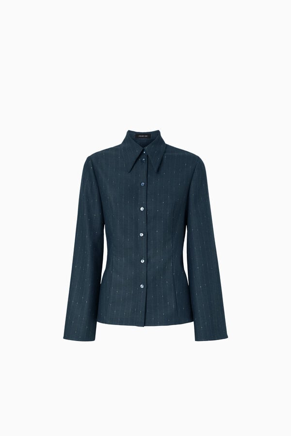 Lurex pinstripe shirt