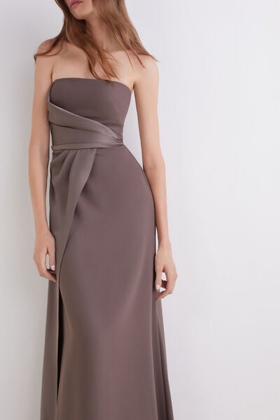 Long satin dress