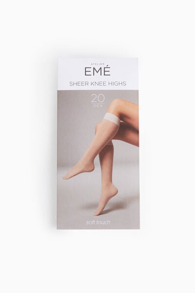 20 denier knee-high socks