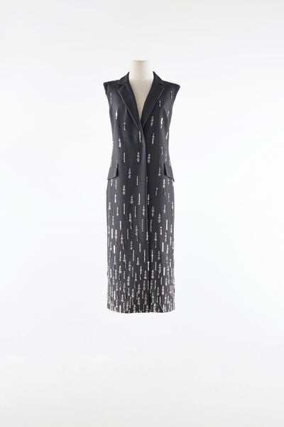 Gilet Long Brodé