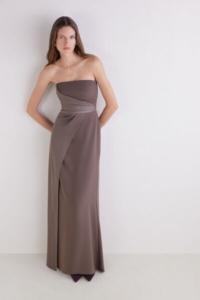 Long satin dress