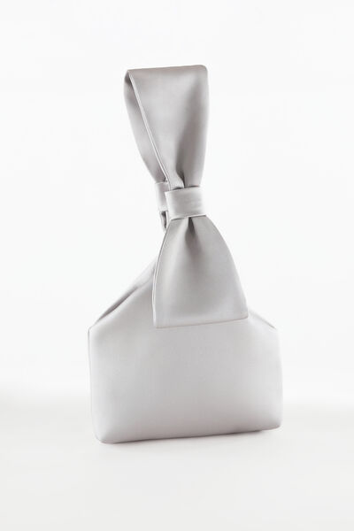 Handle bag in raso