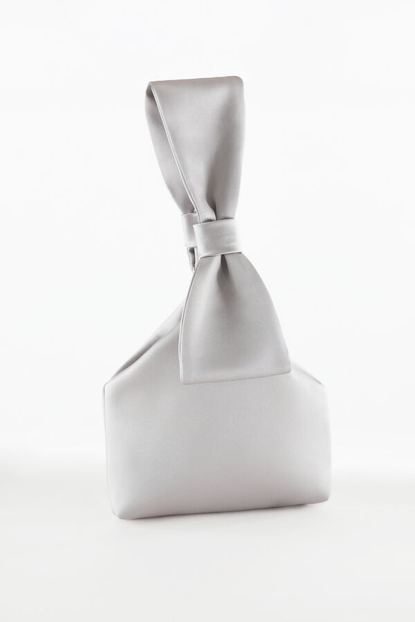 Satin-Pochette mit Blumen