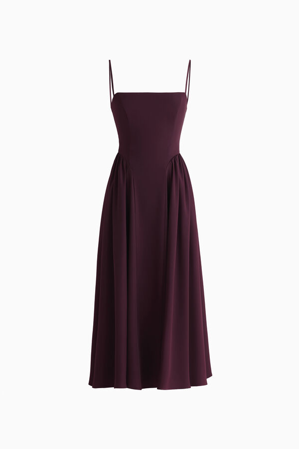 Midikleid mit gerafftem Rock