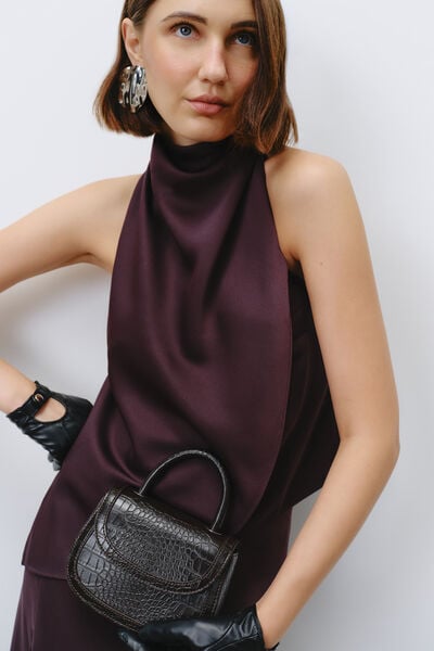 Satin halterneck top