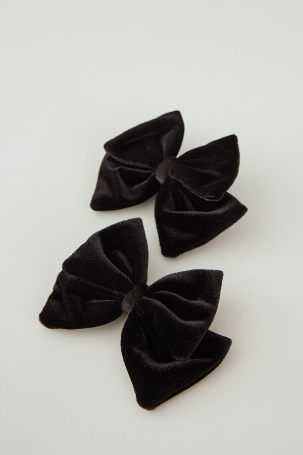 Clip scarpe con fiocco in velluto