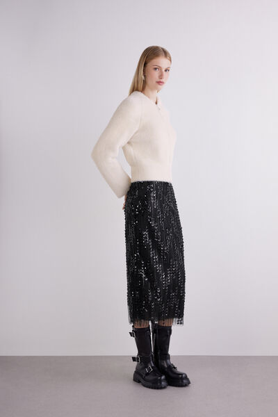 Beaded Midi Skirt