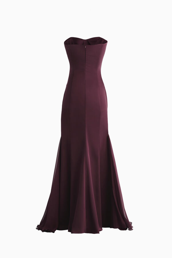 Langes Meerjungfrauenkleid aus Cr&ecirc;pe