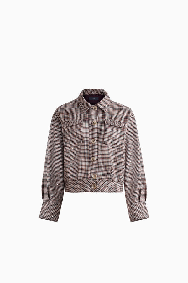 Check sequin jacket