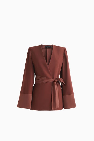 Kimono blazer with belt