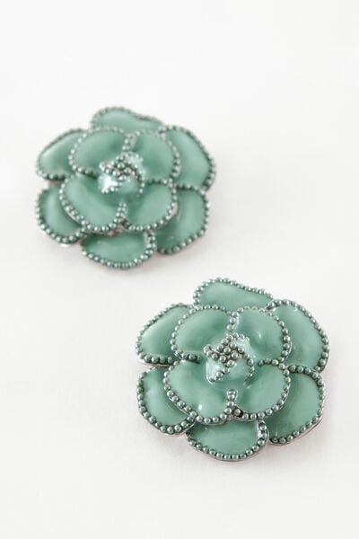 Clip Camelia smaltata