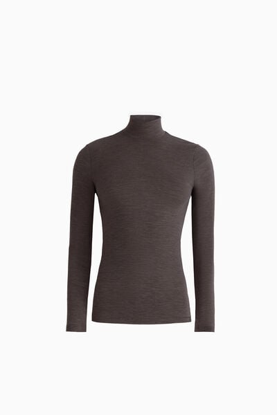 Pull &agrave; col roul&eacute; en laine m&eacute;rinos