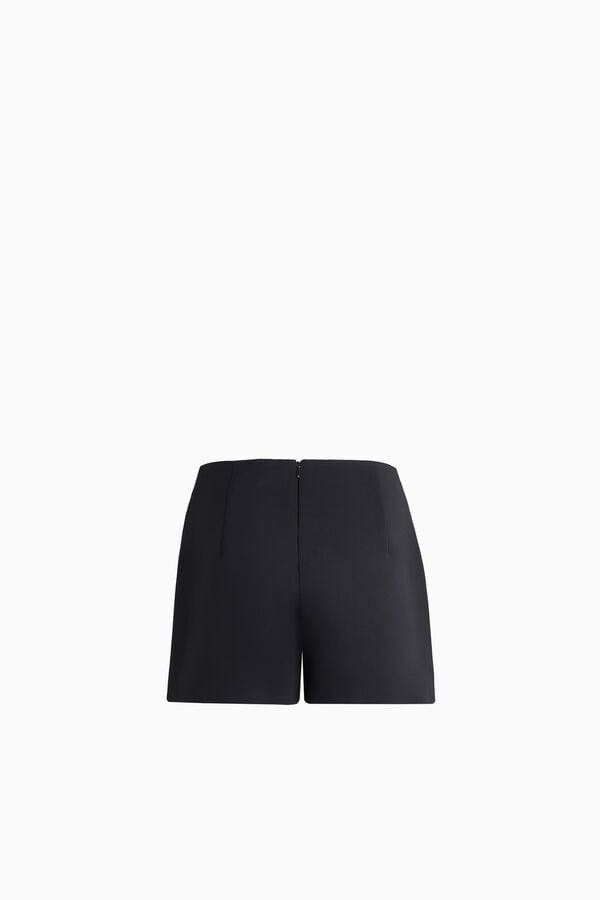 High-Waist-Shorts aus Doppel-Satin
