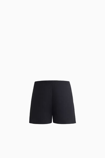 High-Waisted Double Satin Shorts