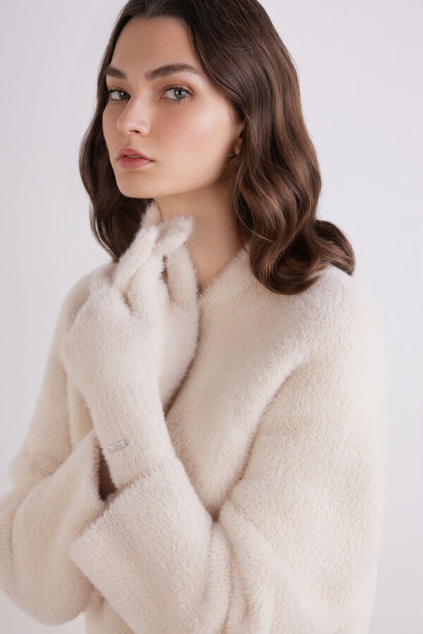 Fluffy Knit Gloves
