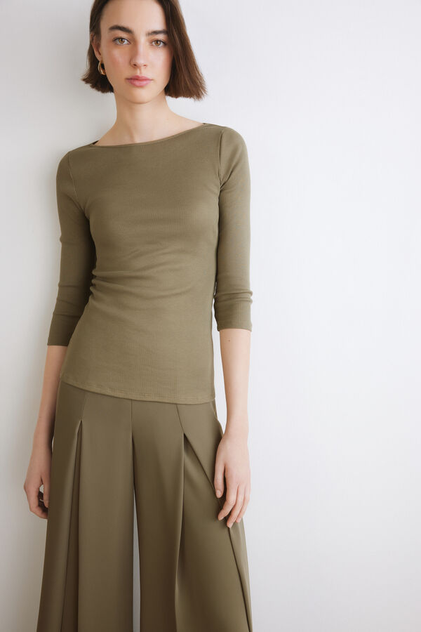 Pullover mit Bootsausschnitt