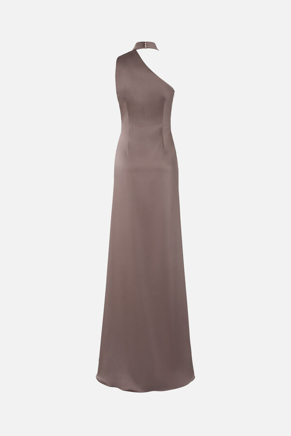 Long satin dress