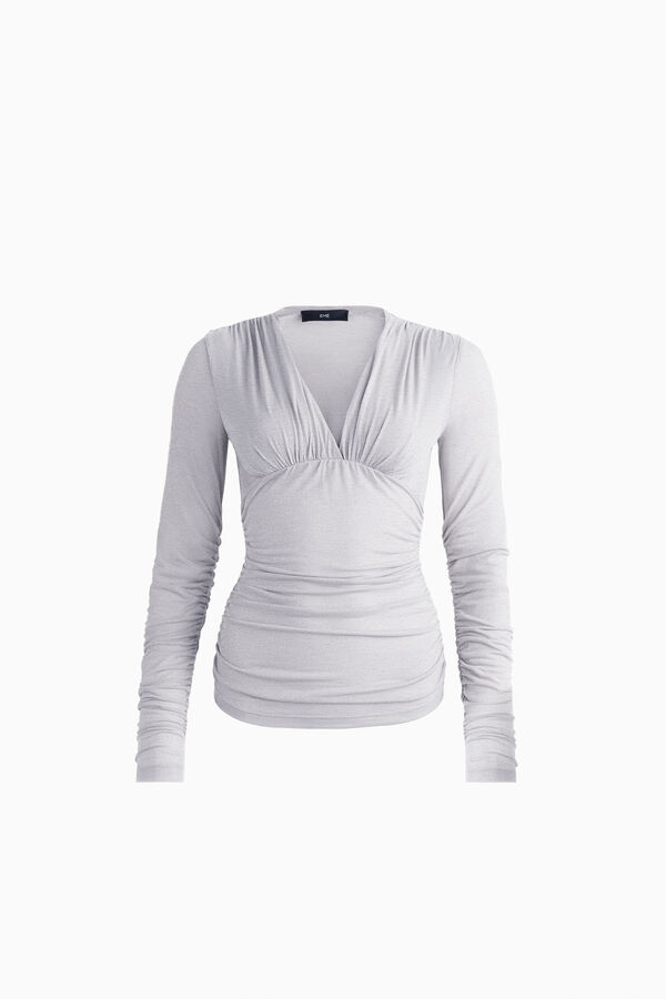 Liniertes Jersey-T-Shirt