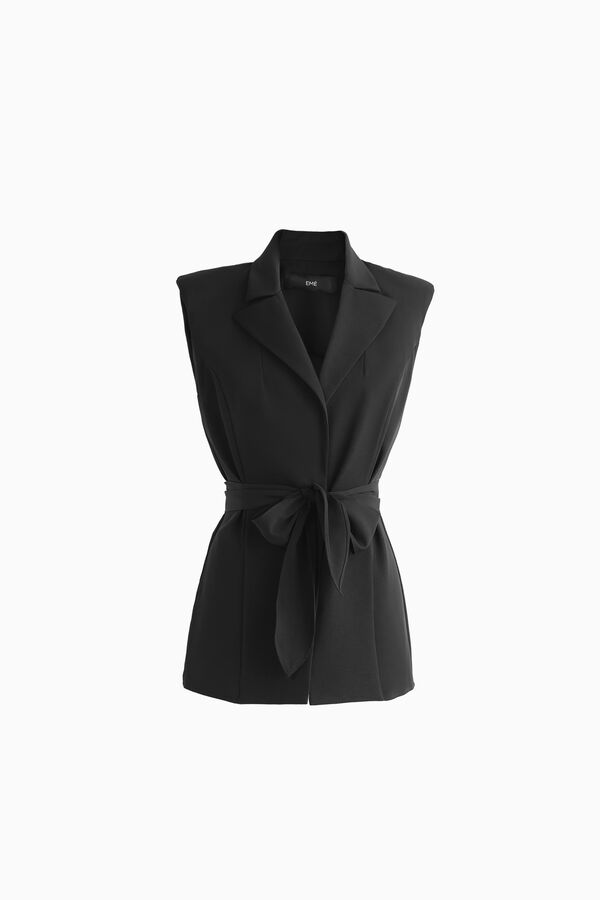 Long sleeveless jacket