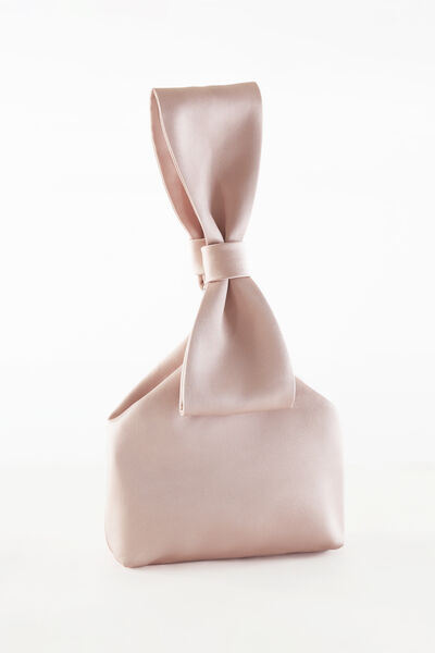 Satin clutch with flowers